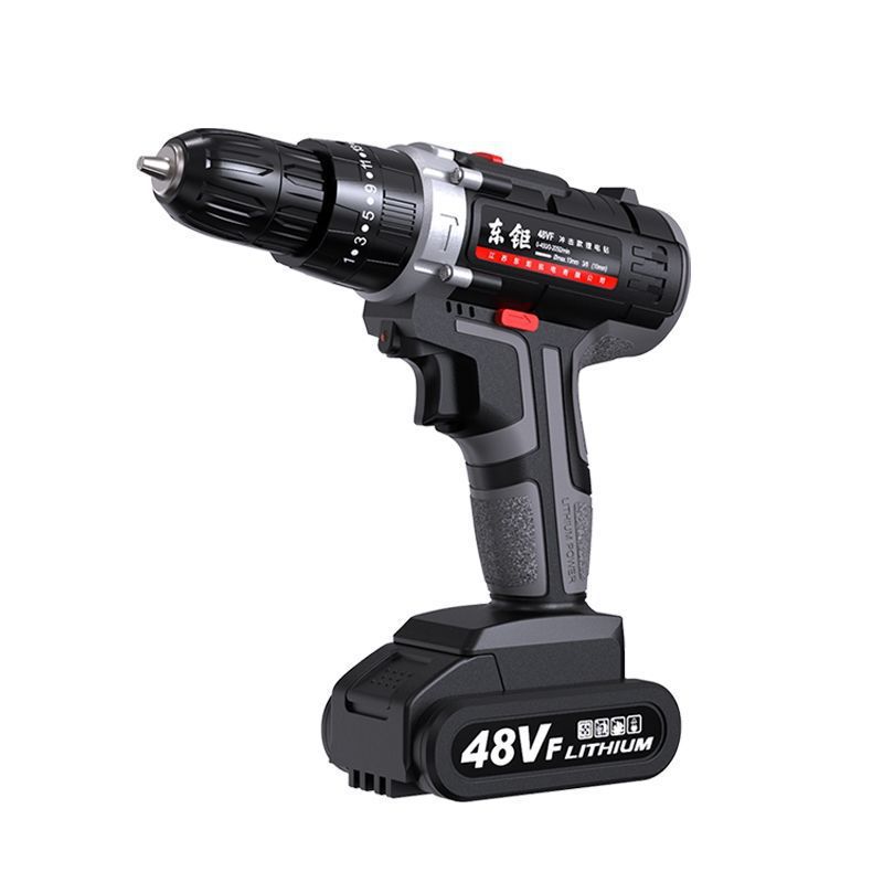 工业级冲击双速充电钻双速锂电钻手枪家用电动螺丝刀充电手钻